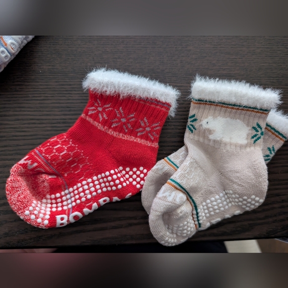 NWT Bombas Toddler Holiday Gripper Calf Sock 4-Pack Gift Boxed green mix / t - Picture 5 of 5